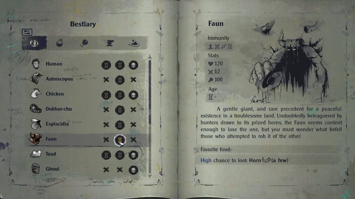 Faun występuje w Wasteland na zachodzie - The Serpent Rogue: Bestiariusz (Bestiary) - wszystkie strony - The Serpent Rogue - poradnik do gry