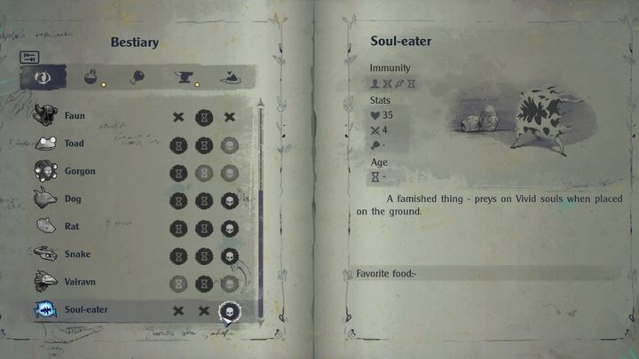 Soul Eater to potwory, które bytują w labiryncie na północy w Wasteland - The Serpent Rogue: Bestiariusz (Bestiary) - wszystkie strony - The Serpent Rogue - poradnik do gry