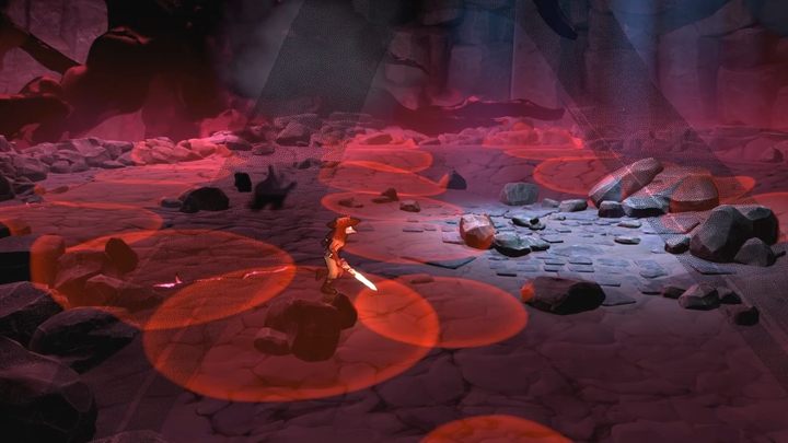 W pierwszym etapie musicie być cały czas w ruchu - szczególnie uważając na kamienie - The Serpent Rogue: Mill - solucja, boss - The Serpent Rogue - poradnik do gry