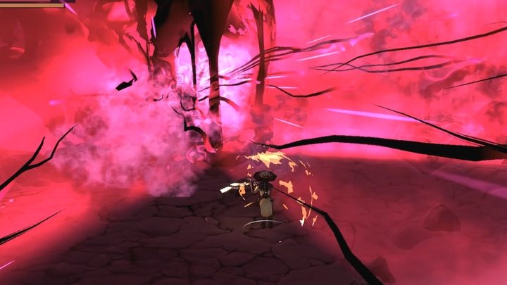 Po chwili boss zaatakuje Was obszarowo - aby uniknąć obrażeń i śmierci, po prostu trzymajcie przycisk obrony - jest ona nieprzenikniona - The Serpent Rogue: Mill - solucja, boss - The Serpent Rogue - poradnik do gry