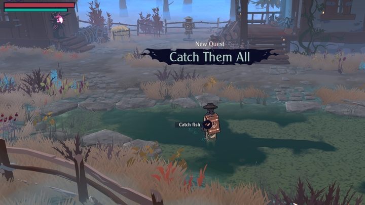 W Abandoned House - pierwszej lokacji - napotkacie staw, w którym możecie łapać ryby (a w zasadzie Fishbones) - The Serpent Rogue: Zadania poboczne - solucja, opis przejścia - The Serpent Rogue - poradnik do gry