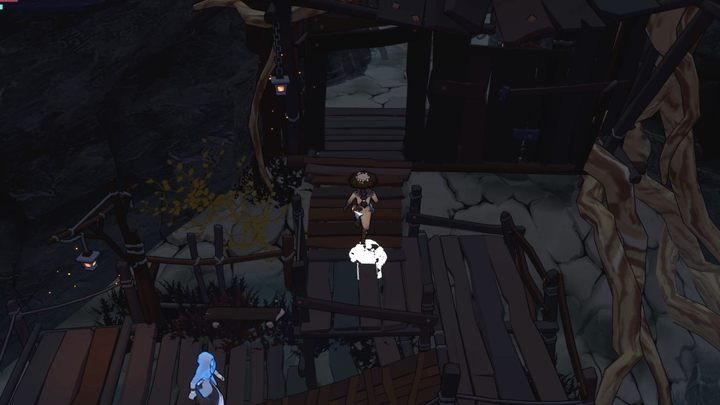 Wejdźcie schodami do budynku na górze i idźcie do ściany na wprost - tam znajdziecie drugie koło zębate - The Serpent Rogue: Through The Swamp - solucja, opis przejścia - The Serpent Rogue - poradnik do gry