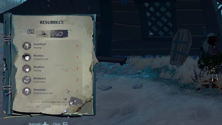 Undertaker oferuje usługę wskrzeszenia sojuszników poprzez okno dialogowe - The Serpent Rogue: Wskrzeszanie i ożywianie sojuszników (Revive / Vivify) - The Serpent Rogue - poradnik do gry