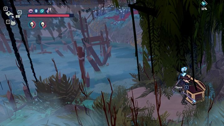 W lokacji Mavkas Shelter przejdźcie przez wodę na wschód, by odnaleźć skrzynię - The Serpent Rogue: World Tomes - strony dziennika - The Serpent Rogue - poradnik do gry