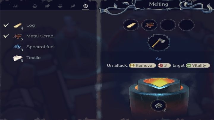 Do samodzielnego wytworzenia siekiery potrzebujecie: 1x Log + 1x Metal Scrap - The Serpent Rogue: Schematy narzędzi i broni z opisem - The Serpent Rogue - poradnik do gry