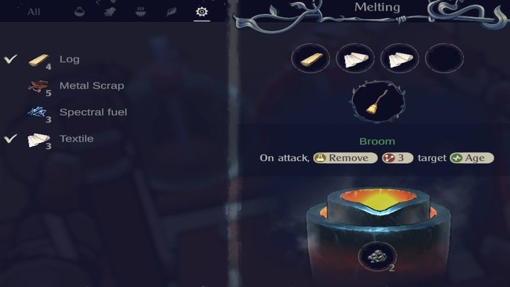 Schemat na miotłę: 1x Log + 2x Textile - The Serpent Rogue: Schematy narzędzi i broni z opisem - The Serpent Rogue - poradnik do gry