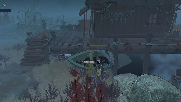 Schemat znajduje się w lokacji Pier, na wprost od wejścia - The Serpent Rogue: Schematy narzędzi i broni z opisem - The Serpent Rogue - poradnik do gry