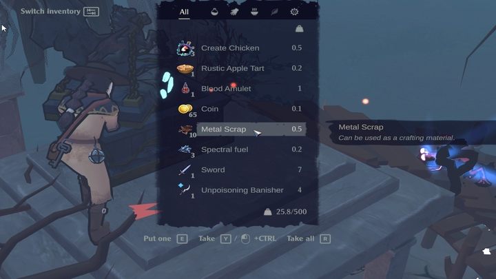 Złom (Metal Scraps) możecie pozyskać od ludzi i szkieletów, okradając ich i zabijając, podobnie jak tkaniny - The Serpent Rogue: Lista materiałów i surowców - The Serpent Rogue - poradnik do gry
