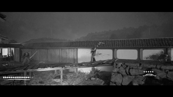 Tuż po wyjściu z budynku warto użyć łuku do wyeliminowania wrogiego łucznika - Trek to Yomi: Rozdział 7 - solucja, opis przejścia - Trek to Yomi - poradnik do gry