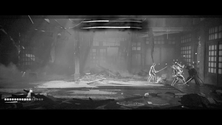 Jedna z eksplozji doprowadzi do podmiany głównego bossa, którego zastąpi dwóch duchowych mini-bossów - Trek to Yomi: Rozdział 7 - solucja, opis przejścia - Trek to Yomi - poradnik do gry