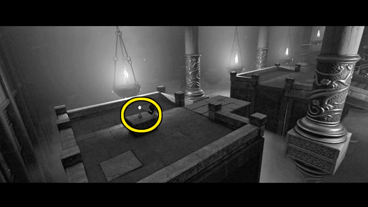 Ulepszenie możecie znaleźć po dotarciu do rozwidlenia przy schodach, które pokazuje obrazek 1 - Trek to Yomi: Rozdział 5 - lista wszystkich sekretów i znajdziek - Trek to Yomi - poradnik do gry