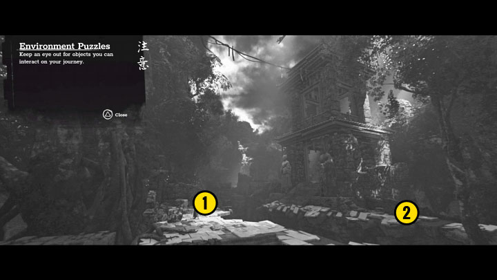 Sekret zdobywa się w tej samej lokacji, w której do zaliczenia była też trzecia zagadka z symbolami - Trek to Yomi: Rozdział 5 - lista wszystkich sekretów i znajdziek - Trek to Yomi - poradnik do gry