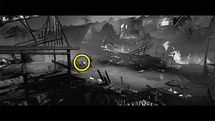 Sekret ten jest do odnalezienia w początkowej fazie przeprawy przez płonącą wioskę - Trek to Yomi: Rozdział 3 - lista wszystkich sekretów i znajdziek - Trek to Yomi - poradnik do gry