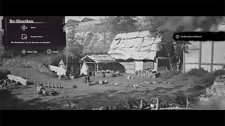 W obszarze na lewo od kapliczki jeden z bandytów terroryzuje cywila - Trek to Yomi: Rozdział 1 - solucja, opis przejścia - Trek to Yomi - poradnik do gry