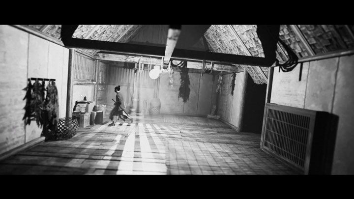 Traficie do nowej lokacji i najpierw zajmijcie się tu zbadaniem zaznaczonej na obrazku 1 lewej chatki - Trek to Yomi: Rozdział 6 - solucja, opis przejścia - Trek to Yomi - poradnik do gry