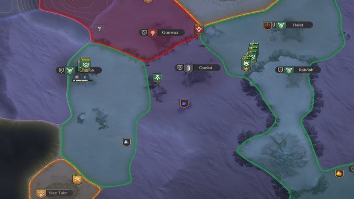 Przejmowane obszary nie muszą być obok siebie - jeśli chcecie przyspieszyć ekspansję na odleglejsze tereny lub zajmować ważne dla Was miejsca skutecznie zarządzając punktami Władzy, możecie zająć wrogie obszary oddalone od Waszej strefy wpływów - Dune Spice Wars: Porady na start - Dune Spice Wars - poradnik do gry