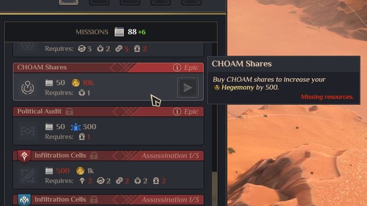 Hegemonię możecie zwiększać na liczne sposoby - Dune Spice Wars: Warunki zwycięstwa -sposoby na zwycięstwo - Dune Spice Wars - poradnik do gry