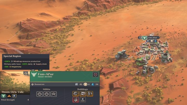 Łatwo rozpoznawalny region z roślinnością - Dune Spice Wars: Regiony Specjalne - opis i lista wszystkich - Dune Spice Wars - poradnik do gry