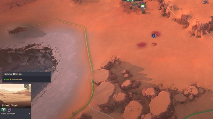 Lokalizacja strategiczna: od jednej strony posiada mur ze skał, który wróg musi ominąć - Dune Spice Wars: Regiony Specjalne - opis i lista wszystkich - Dune Spice Wars - poradnik do gry