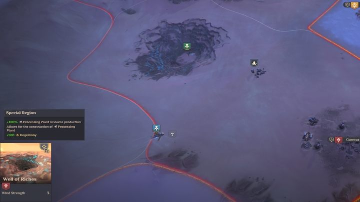 Region z dużą dziurą z widoczna błękitną rudą - Dune Spice Wars: Regiony Specjalne - opis i lista wszystkich - Dune Spice Wars - poradnik do gry