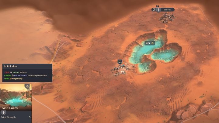 Zwiększa produkcję Wiedzy o 100% dla wybudowanego Ośrodka badawczego, ale powoduje także utratę Zdrowia przez jednostki w regionie - -30% na dzień - Dune Spice Wars: Regiony Specjalne - opis i lista wszystkich - Dune Spice Wars - poradnik do gry