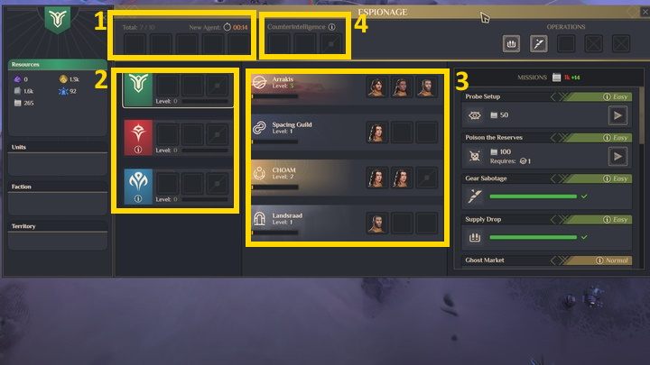 Wywiad to jedna z bardzo istotnych funkcji w grze - Dune Spice Wars: Wywiad, operacje i misje - sabotaż i szpiegostwo - Dune Spice Wars - poradnik do gry