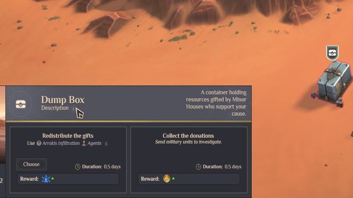 Skrzynka wrzutowa generuje około 100 pkt - Dune Spice Wars: Badania i postęp - Dune Spice Wars - poradnik do gry