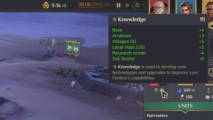 Wiedza wpływa na tempo badań - Dune Spice Wars: Wiedza - Dune Spice Wars - poradnik do gry
