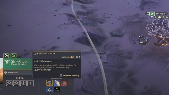 Podstawa to budowanie Ośrodków badawczych, posiadają jednak wysoki koszty utrzymania. - Dune Spice Wars: Wiedza - Dune Spice Wars - poradnik do gry