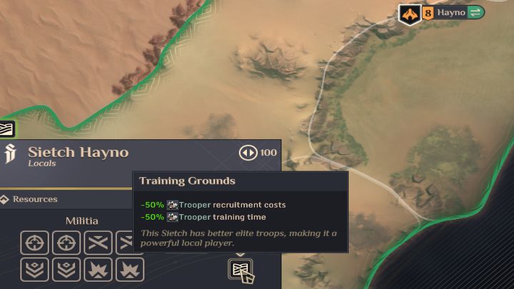 Osiągnięcie maksymalnego poziomu sojuszu pozwala Wam wysłać jednego z dostępnych agentów do Siczy jako emisariusza - Dune Spice Wars: Sicze (Sietches) - Dune Spice Wars - poradnik do gry