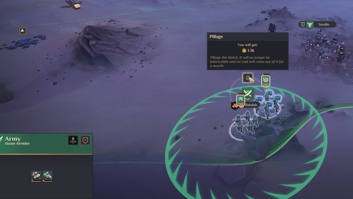 Atak na sicz, jeśli nie chcecie z nimi współpracować, to dobre źródło Solari. - Dune Spice Wars: Sicze (Sietches) - Dune Spice Wars - poradnik do gry