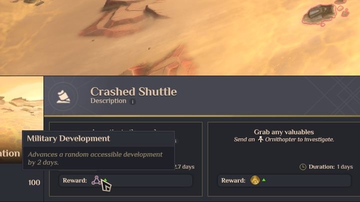 Uwaga -ikona badań, jak np - Dune Spice Wars: Interesujące miejsca - opis i lista - Dune Spice Wars - poradnik do gry