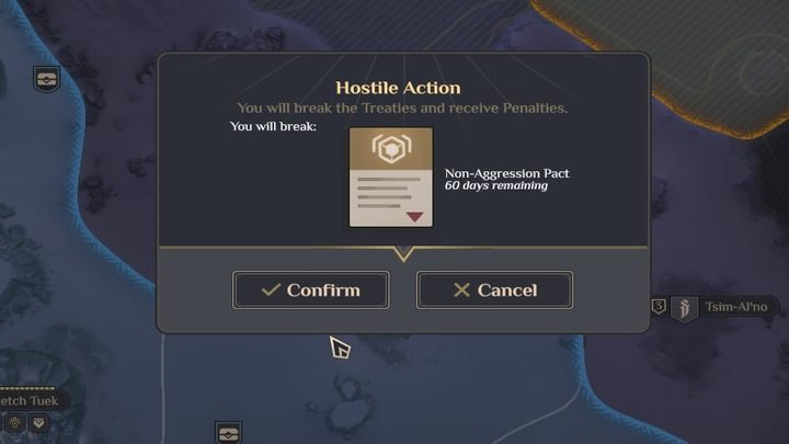 Złamanie traktatów - Umowa otwartych granic oraz Nacisk wojskowy wiąże się z poważnymi konsekwencjami - Dune Spice Wars: Handel, wymiana i traktaty - Dune Spice Wars - poradnik do gry