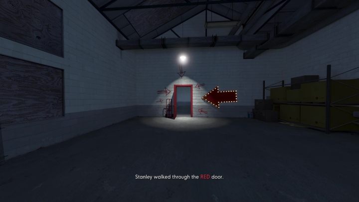 Za trzecim razem gra skieruje Was w kierunku czerwonych drzwi, ale za Waszymi plecami są niebieskie - nimi pójdźcie - The Stanley Parable Ultra Deluxe: Prawe drzwi - Stanley Parable Ultra Deluxe - poradnik do gry