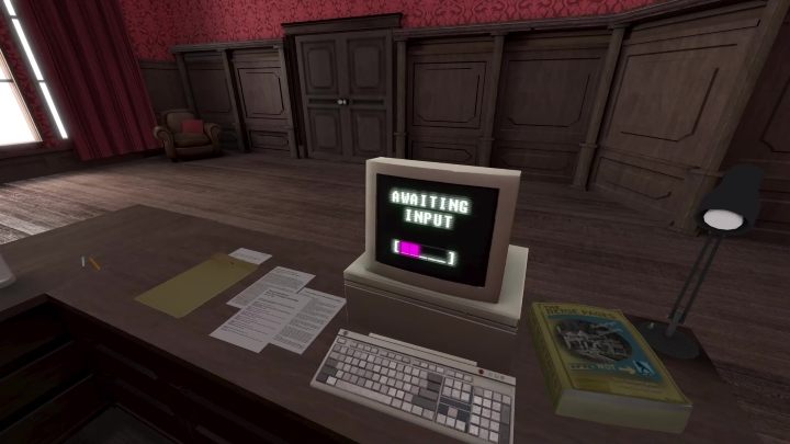 W kolejnym przejściu będziecie mogli wejść w interakcję z komputerem przed biurem szefa - Stanley Parable Ultra Deluxe: Lewe drzwi - wszystkie zakończenia - Stanley Parable Ultra Deluxe - poradnik do gry