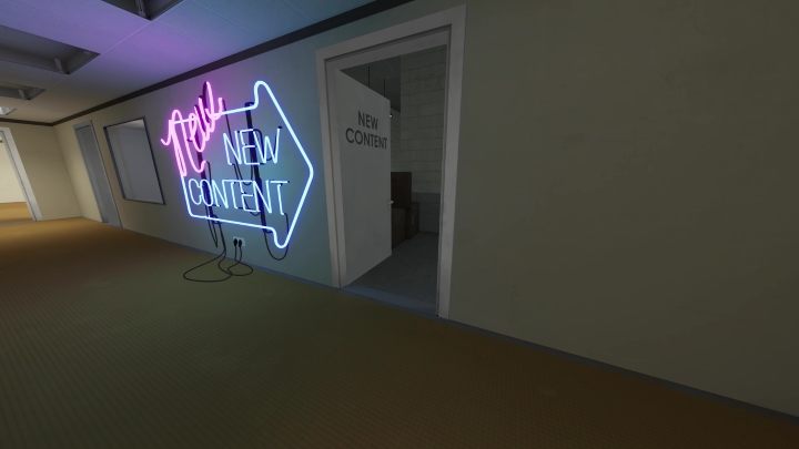 Po zakończeniu Skip button, drzwi do nowej zawartości nieco się zmienią - Stanley Parable Ultra Deluxe: Nowa zawartość (new content) - Stanley Parable Ultra Deluxe - poradnik do gry