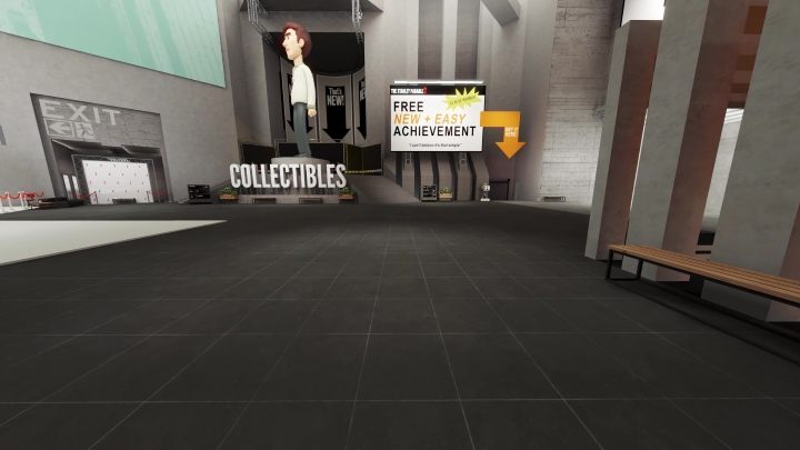 Na środku hali znajduje się wielki posąg Stanleya - Stanley Parable Ultra Deluxe: Nowa zawartość (new content) - Stanley Parable Ultra Deluxe - poradnik do gry