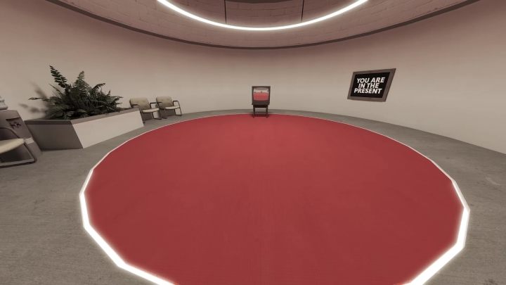 Po odwiedzeniu wszystkich miejsc traficie do okrągłego pomieszczenia i po chwili wypowiedzi narratora czeka Was ekran wczytywania - Stanley Parable Ultra Deluxe: Nowa zawartość (new content) - Stanley Parable Ultra Deluxe - poradnik do gry