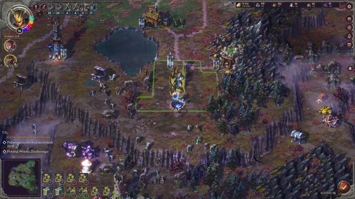 Zakres ruchu widzimy w postaci zielonej obramówki. - Songs of Conquest: Menu pauzy i ustawienia zakładki Rozgrywka - Songs of Conquest - poradnik do gry