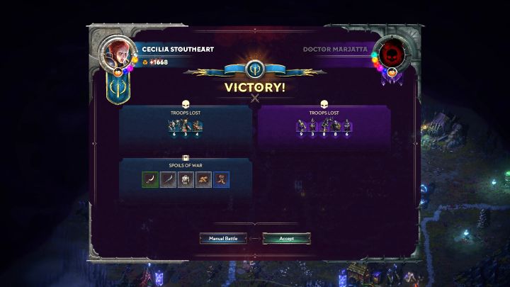 Po wykonaniu symulacji dowiecie się o przewidywanym rezultacie Szybkiej bitwy - Songs of Conquest: Czy warto używać automatycznej szybkiej bitwy? - Songs of Conquest - poradnik do gry