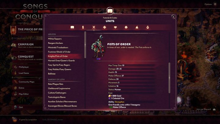 Rycerze / Pięści porządku - Songs of Conquest: Najlepsze jednostki - Songs of Conquest - poradnik do gry