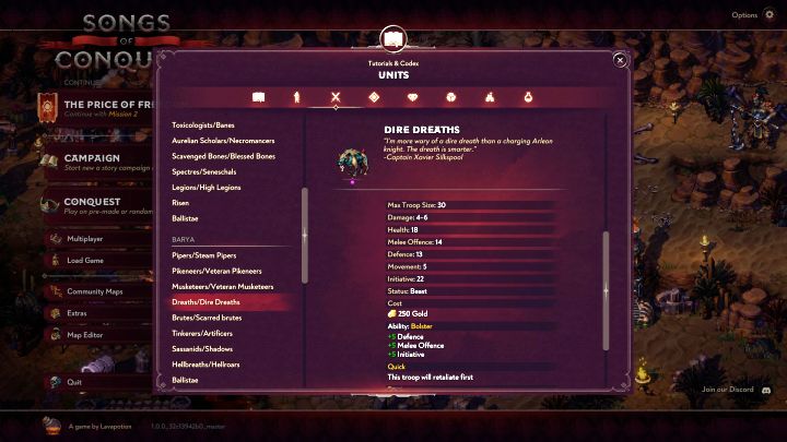 Trwożnie / Trwożnie bojowe - Songs of Conquest: Najlepsze jednostki - Songs of Conquest - poradnik do gry