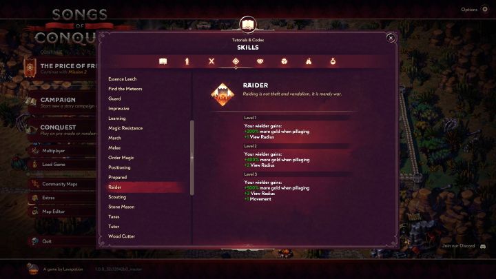 Najważniejsza cecha tej umiejętności to gromadzenie więcej złota podczas plądrowania - Songs of Conquest: Najlepsze umiejętności i priorytet umiejętności do zakupu - Songs of Conquest - poradnik do gry