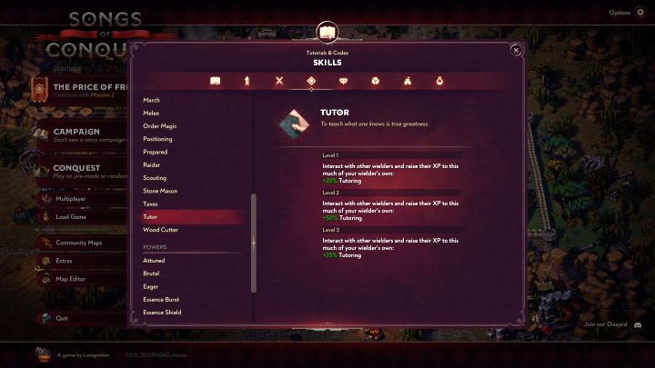 Umiejętność ta może pomagać w równomiernym awansowaniu wszystkich powierników - Songs of Conquest: Najlepsze umiejętności i priorytet umiejętności do zakupu - Songs of Conquest - poradnik do gry