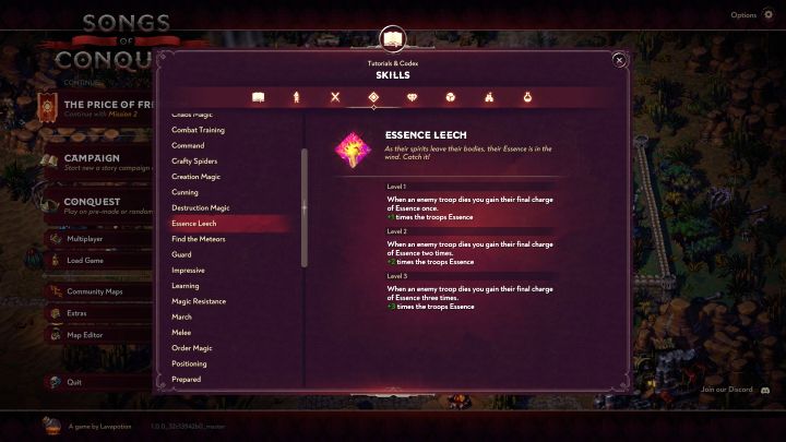 Umiejętność ta pozwala gromadzić więcej esencji i tym samym częściej rzucać zaklęcia - Songs of Conquest: Najlepsze umiejętności i priorytet umiejętności do zakupu - Songs of Conquest - poradnik do gry