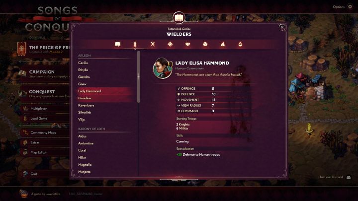 Lady Eliza Hammond - Songs of Conquest: Lista najlepszych powierników - Songs of Conquest - poradnik do gry