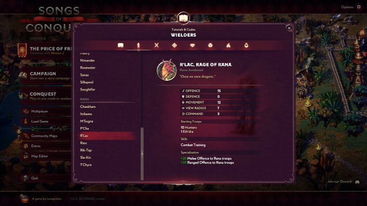 RLac, Gniew Ranów - Songs of Conquest: Lista najlepszych powierników - Songs of Conquest - poradnik do gry