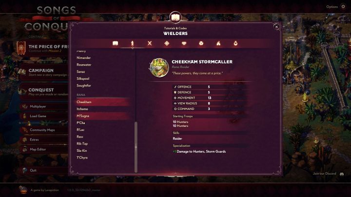 Cheekham Gromowładny - Songs of Conquest: Lista najlepszych powierników - Songs of Conquest - poradnik do gry