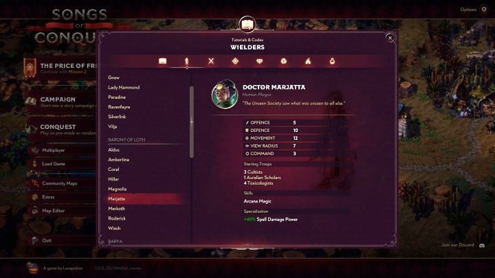 Doktor Marjatta - Songs of Conquest: Lista najlepszych powierników - Songs of Conquest - poradnik do gry
