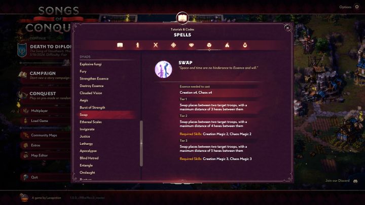 Użyjcie Chmury kwasu do zaatakowania dowolnego wrogiego oddziału, a następnie rzućcie osobne zaklęcie Zamiana (wymagania to 4 esencje stworzenie i 4 esencje chaos) - Songs of Conquest: Wszystkie osiągnięcia, poradnik trofeowy - Songs of Conquest - poradnik do gry